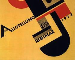Image of history of visual hierarchy in marketing vintage posters 1920s 1950s graphic design layout evolution Bauhaus typography advertising history