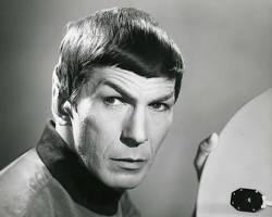 Star Trek original series 1966 William Shatner Captain Kirk Leonard Nimoy Spock DeForest Kelley McCoy USS Enterprise bridge 1960s NBC television stills, AI generated