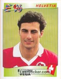 Ramon Vega (Helvetia). Sticker 63. Panini UEFA Euro England 1996 - 63