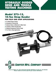 hydraulic guided bend and tensile testing machines - Sawyer ...