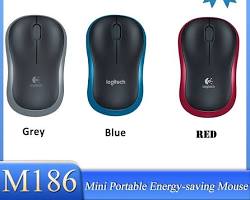 Image de Logitech M186 wireless mouse ergonomic design