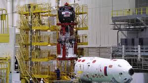 Soyuz MS-29 spacecraft undergoes leak testing at Baikonur
