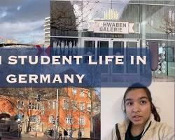 German university campus student life architecture, généré par IA