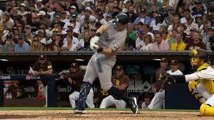 Ben Rice and the New York Yankees celebrate a win over the San Diego Padres