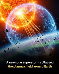 Solar storm crushes earth's plasma shield