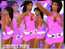Second Life Marketplace - Mini dress Andrea pink