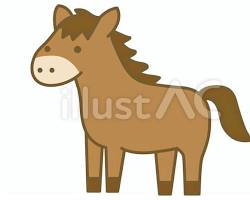 かわいいうまのイラスト