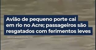 Avião de pequeno porte cai em rio no Acre; passageiros são resgatados com ferimentos leves #Shorts