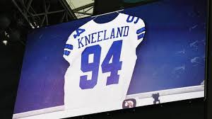Dallas Cowboys honor #94 Marshawn Kneeland with helmet decals