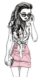 Resultado de imagem para look em desenho