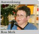 ... Foto: Autorin Rosa Merk bei ihrer Lesung auf der Frankfurter Buchmesse ...