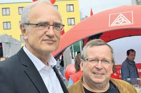 ... Detlef Wetzel (links) und Paul Rodenfels von der IG Metall.