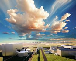 clean energy sustainable futuristic bright future renewable energy landscape, buatan AI