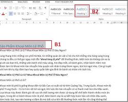 Image of Định dạng Heading trong Word