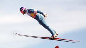 Eddie the Eagle on ski jump