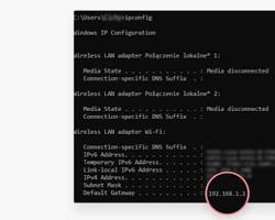 Obraz: Znajdź adres IP routera