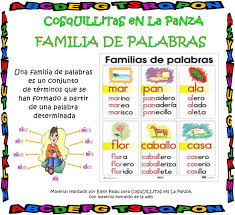 Resultado de imagen de familia de palabras 2º primaria