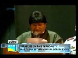 Resultado de imagen para Bolivia sanciona a Israel por ser un "Estado terrorista"