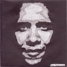 Abstract Obama Drawing by Angel Roque - Abstract Obama Fine Art Prints and Posters for Sale - abstract-obama-angel-roque