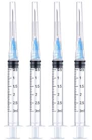 Amazon.com: 4 Pack 3ml Disposable Syringe with 23Ga 1.0 Inch ...