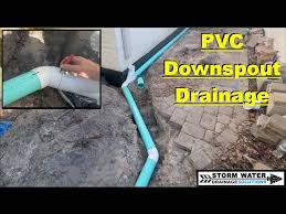 Rain Water Drainage Around House - PVC Downspout Drainage ...