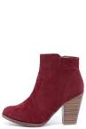 Wine colored ankle boots