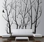 Black wall art stickers