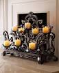 M - 10-Candle Metal Candelabra - Fireplace Candle