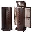 Organziedlife Brown Wall Mount Desktop Jewelry Box Armoire