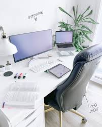 My desk setup | as a university student 🎧👩🏻‍💻🤍 • Desk, lamp & plants | @ikeacanada • Monitor | @bestbuycanada • Laptop stand & iPad case | @amazonca • Desk chair | @