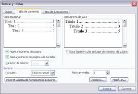 Resultado de imagen para tablas de contenido