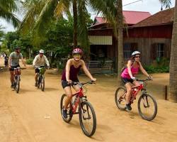 Image of Cycling through Cambodian countryside