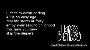 40th birthday wishes and sayings funny bday greeting cards via Relatably.com