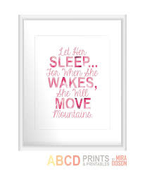 Baby girl nursery quote print Let Her Sleep... For by MiraDoson ... via Relatably.com