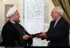 Image result for ‫روحانی و ظریف‬‎