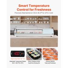 VEVOR 2.2 Cu.ft Sushi Display Case Refrigerator, Commercial ...