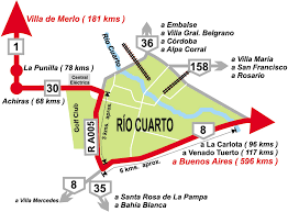 Resultado de imagen para fotos mapa rio cuarto cordoba