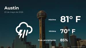 El tiempo de hoy en Austin, Texas para este miércoles 20 de mayo