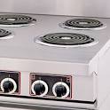 Electric range with coil burners