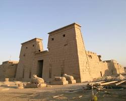 Image of Temple of Khonsu, showing its location within the Karnak complex.