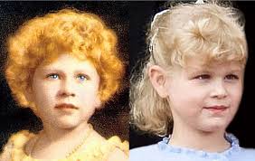 Golden curls: A young Queen Elizabeth II in 1930, and her granddaughter Lady Louise Windsor, Prince Edward&#39;s daughter - article-1222921-06F63FD4000005DC-633_634x401