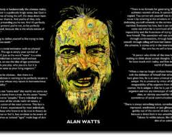 Alan Watts Original Kunstdruck mit Zitate - 12 x 8 Zoll Foto Poster Geschenk ...