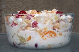 Image result for ice cream sweet dish with fruit salad