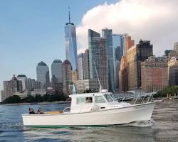 Image of boat tour in NYC harbor