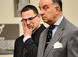 David Lassman / The Post-StandardRobert Barboni wipes his eyes during his sentencing in the death of a friend in an alcohol-related crash. - 9482667-large