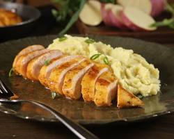 Frango com purê de batatadoce