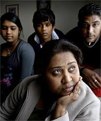 NO LONGER ELIGIBLE: Sunita Khan and her family must leave New Zealand by September 21 and return to Fiji. With her are her husband Hamin, son Shahil and ... - 2860106