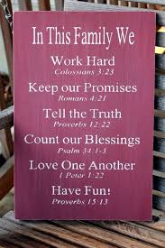 Christian Family Rules Sign, Bible Verses, Christian Values sign ... via Relatably.com