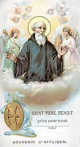 Image result for MUERTE Y ENTRADA DE SAN BENITO EN EL CIELO