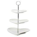 Tier White Porcelain Heart Shape Cake Stand. uk